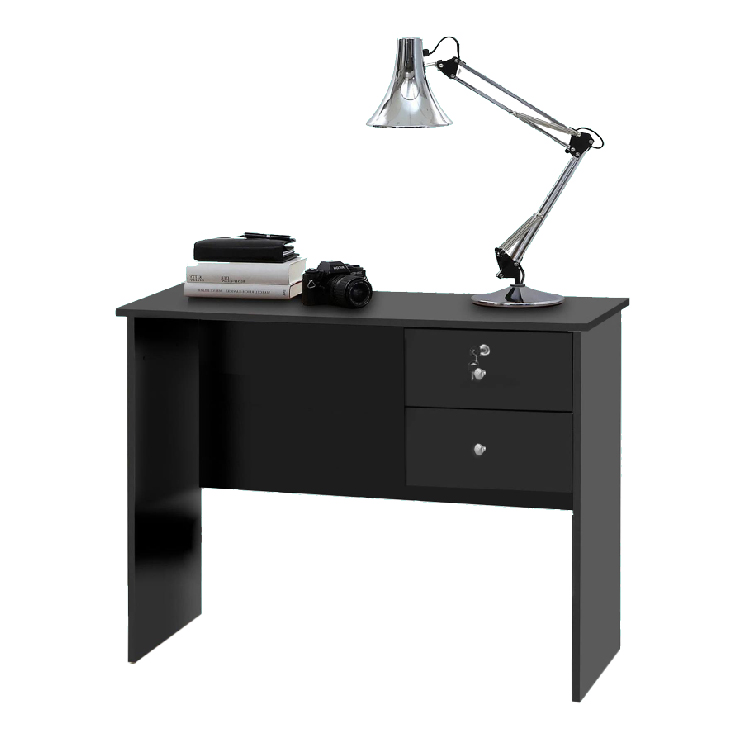 Operative Desk Black 100x60cm with 2 drawers